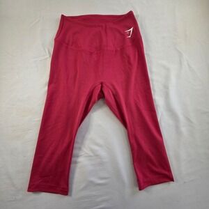 Gymshark Training Cropped Leggings High Waisted B1A1U Small Pink Activewear Yoga